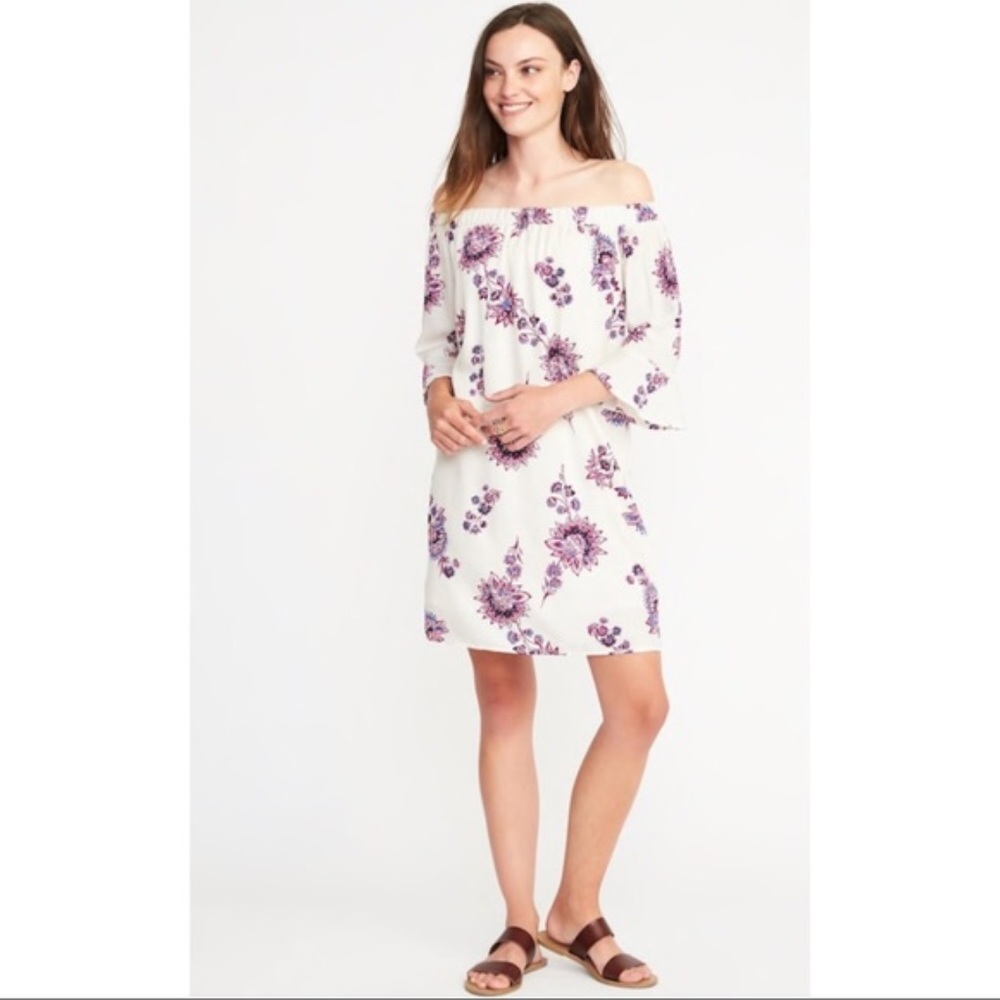 SHIFT OFF SHOULDER DRESS